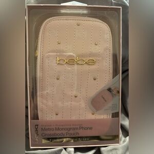 Bebe Blush Quilted Phone Crossbody Pouch